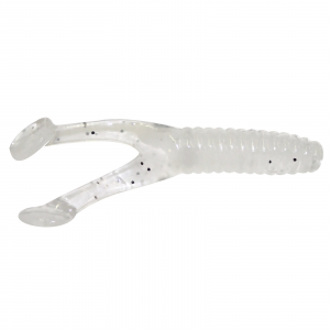 Image of Kalin's Triple Threat Crappie Scrub Soft Bait | White Ice; 1 3/4 in.