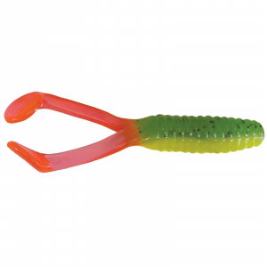 Image of Kalin's Triple Threat Crappie Scrub Soft Bait | Fire Tiger; 1 3/4 in.