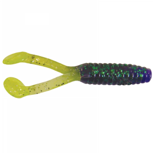 Image of Kalin's Triple Threat Crappie Scrub Soft Bait | Junebug Chartreuse; 1 3/4 in.