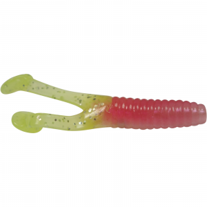 Image of Kalin's Triple Threat Crappie Scrub Soft Bait | Red Hot Mama; 1 3/4 in.