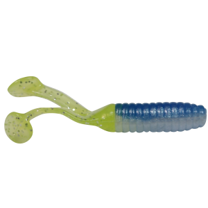 Image of Kalin's Triple Threat Crappie Scrub Soft Bait | Blue Silver Chartreuse; 1 3/4 in.