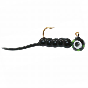 Image of Custom Jigs & Spins Tutso Jig | Black with Glow Spots - Black Body; 6