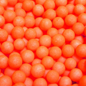 Image of Mad River Floaties Floating Beads | Egg Orange; 6 mm