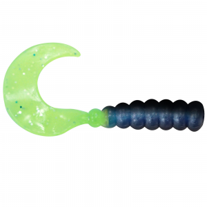 Image of Southern Pro Hot Grubs | Black/Blue/Chartreuse; 2 in.