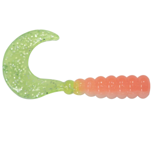 Image of Southern Pro Hot Grubs | Orange Chartreuse Crush; 2 in.
