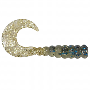 Image of Southern Pro Hot Grubs | Smoke Blue-Gold Sparkle-Clear Gold Sparkle; 2 in.