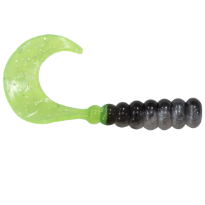 Image of Southern Pro Hot Grubs | Tennessee Shad/Chartreuse Sparkle; 2 in.