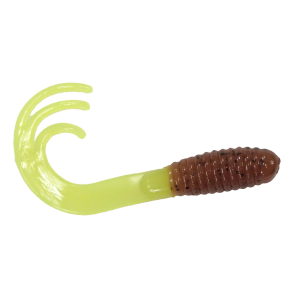 Image of Southern Pro Triple Tip Grubs | Pumpkin Pepper/Chartreuse; 2 in.