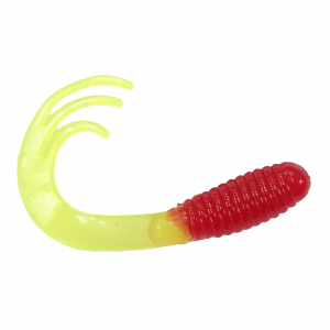 Image of Southern Pro Triple Tip Grubs | Red/Chartreuse; 2 in.