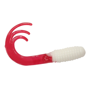 Image of Southern Pro Triple Tip Grubs | White/Red; 2 in.