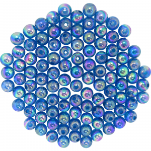 Image of Dutch Fork Premium Beads | Transparent Pearl Blue; 6 mm