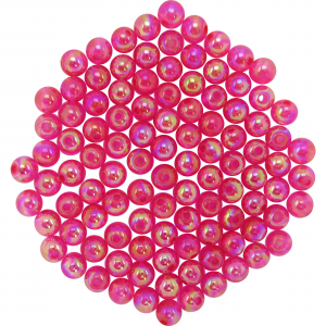 Image of Dutch Fork Premium Beads | Transparent Pearl Dark Pink; 6 mm