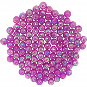 Image of Dutch Fork Premium Beads | Transparent Pearl Grape; 6 mm