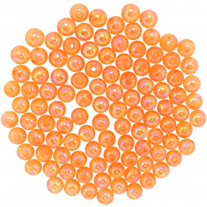 Image of Dutch Fork Premium Beads | Transparent Pearl Orange; 6 mm