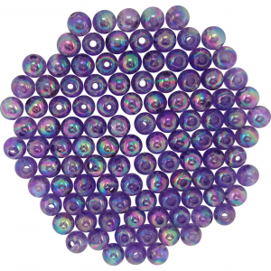 Image of Dutch Fork Premium Beads | Transparent Pearl Dark Purple; 6 mm