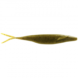 Deps Sakamata Shad Heavy Weight Soft Jerkbait | Green Pumpkin; 5 in.