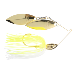 Image of Nichols Lures Catalyst Double Willow Spinnerbait | White and Chartreuse; 3/8 oz.