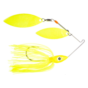 Image of Nichols Lures Pulsator Metal Flake Double Willow Spinnerbait | Chartreuse; 1/2 oz.