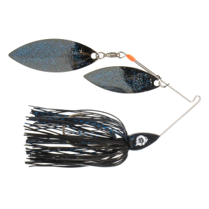 Image of Nichols Lures Pulsator Metal Flake Double Willow Spinnerbait | Black and Blue; 1/2 oz.