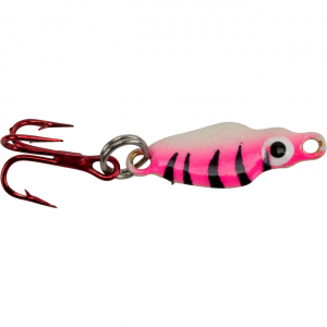 Image of Lindy Frostee Jigging Spoon | Pink Tiger Glow; 1/16 oz.