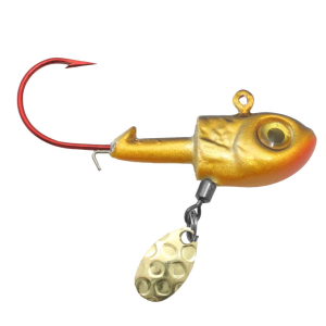 Image of Northland Thumper Spin Jig Head | Gold Shiner; 1/8 oz.