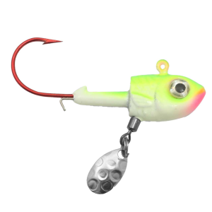 Image of Northland Thumper Spin Jig Head | Glow Watermelon; 1/8 oz.