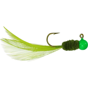 Image of Strike King Mr. Crappie Slab Daddy Live Hair Jig | Olive Oyl; 1/8 oz.