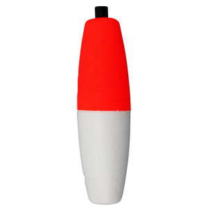 Image of Thill Foam Cigar Float - Slotted Peg Slip | Red-White; 3 in.