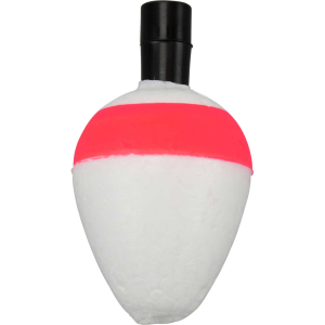 Image of Thill Foam Pear Float - Peg Slip | Red-White; 1 in.