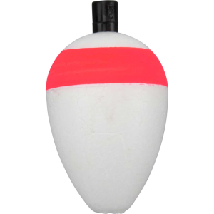 Image of Thill Foam Pear Float - Peg Slip | Red-White; 1 1/2 in.