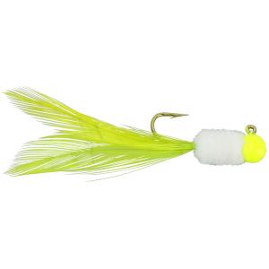 Image of Strike King Mr. Crappie Slab Daddy Live Hair Jig | Refrigerator White; 1/16 oz.