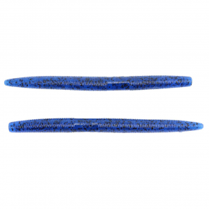 Image of Yamamoto Original Senko Worms | Blue w/ Large Black Flake; 5 in.