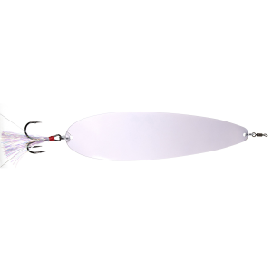 Image of Nichols Lures Ben Parker Super Magnum Flutter Spoon | Snow; 4.5 oz.