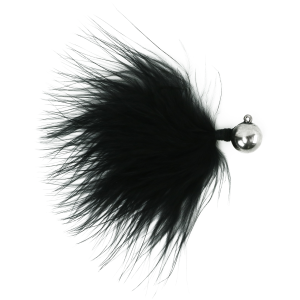 Image of Queen Tackle LS Tungsten Ping Hair Jig | Black; 3/8 oz.