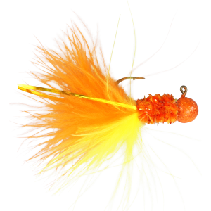 Image of Crappie Killer Marabou Jigs | Sunset Orange; 1/16 oz.