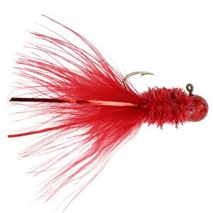 Image of Crappie Killer Marabou Jigs | Ruby Red; 1/16 oz.