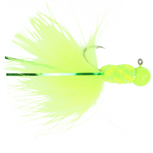 Image of Crappie Killer Marabou Jigs | Lime Juice; 1/16 oz.