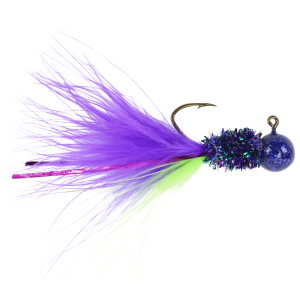 Image of Crappie Killer Marabou Jigs | Purple June Bug; 1/16 oz.
