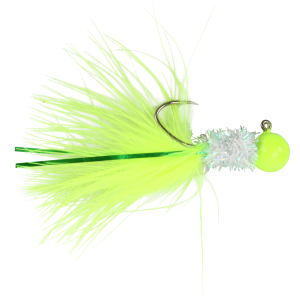 Image of Crappie Killer Marabou Jigs | Chartreuse Shiner; 1/16 oz.