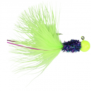 Image of Crappie Killer Marabou Jigs | Chartreuse June Bug; 1/16 oz.