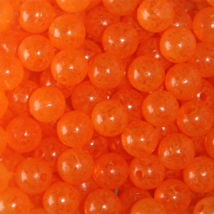Image of TroutBeads | Mottled Orange-Clear; 10 mm