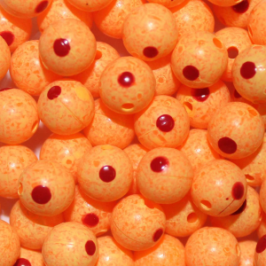 Image of TroutBeads | Blood Dot Oregon Cheese; 14 mm