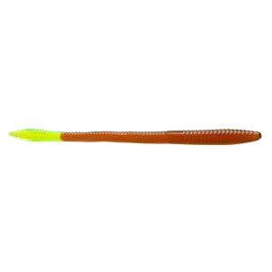 Image of Zoom Trick Worm | Motoroil Chartreuse; 6.5 in.