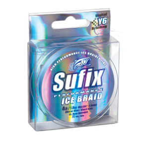 Image of Sufix Performance Ice Braid | 6 lb.; Glacier Blue; 75 yds.