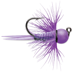 Image of VMC Tungsten Bullfly Jig | Glow Purple; 1/64 oz.