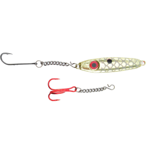 Image of Bink's Ice Spoon with Chain Dropper Hooks | Gold; 1/4 oz.