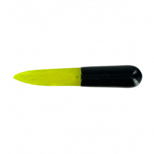 Image of Big Bite Baits Scentsation Tailcutter | Black Chartreuse; 2 1/2 in.