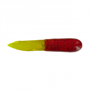 Image of Big Bite Baits Scentsation Tailcutter | Red Glitter Chartreuse; 2 1/2 in.