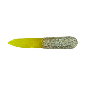 Image of Big Bite Baits Scentsation Tailcutter | Silver Gliter Chartreuse; 2 1/2 in.