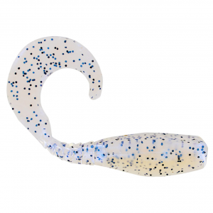 Image of Big Bite Baits Curly Crappie Minnr | Blue Pearl Pepper; 2 in.